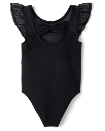 Girls Bow Flutter Leotard - Le Petite Ballet