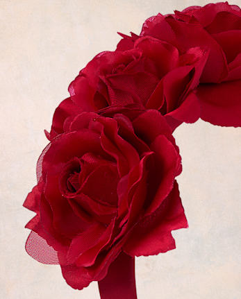 Girls Rosette Headband - Marchesa Mini x Gymboree - RED OCHRE