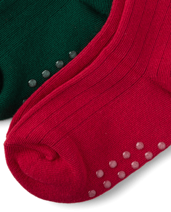 Boys Embroidered Holiday Crew Socks 3-Pack - Tartan Remix - MULTI CLR
