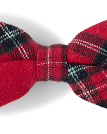 Boys Plaid Bow Tie - Tartan Remix - CRIMSON