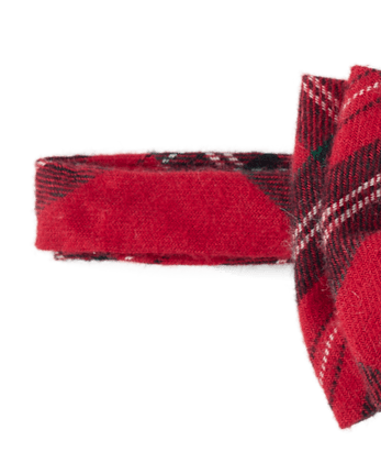 Boys Plaid Bow Tie - Tartan Remix - CRIMSON