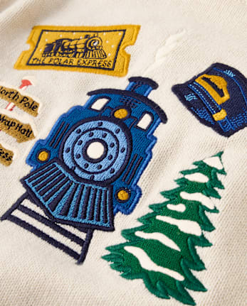 Boys Embroidered Sweater - The Polar Express™ x Gymboree - H/T VANILLA