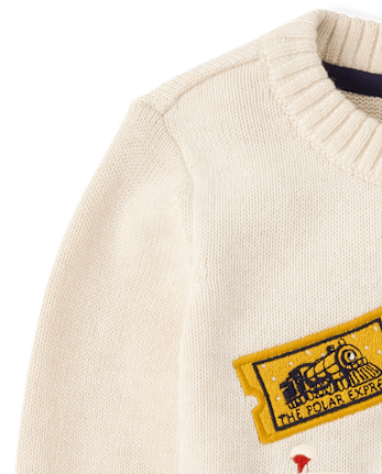 Boys Embroidered Sweater - The Polar Express™ x Gymboree - H/T VANILLA