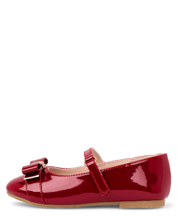 Girls Bow Ballet Flats - Tartan Remix - RED