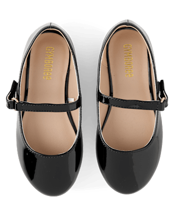 Girls Bow Ballet Flats - Little Essentials - BLACK