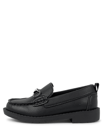 Boys Buckle Loafers - Tartan Remix - BLACK