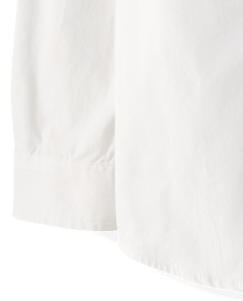 Boys Long Sleeve Woven Button Front Shirt - SIMPLYWHT