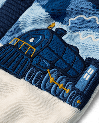 Boys Embroidered Train Shawl Cardigan - The Polar Express x Gymboree - TIDAL