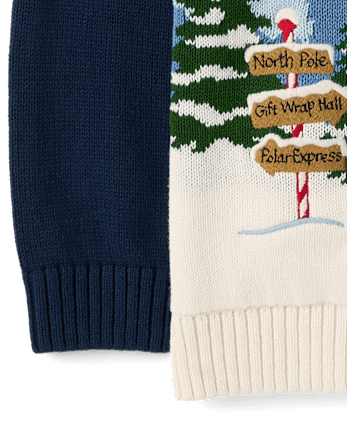Boys Embroidered Train Shawl Cardigan - The Polar Express™ x Gymboree - TIDAL