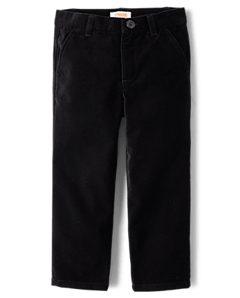 Boys Velvet Dress Pants - Tartan Remix - BLACK