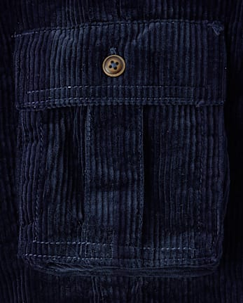 Boys Bubble Corduroy Pull On Cargo Pants - Tartan Remix - TIDAL