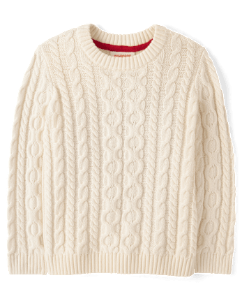 Boys Cable Knit Sweater - Little Essentials - FAIR IVORY