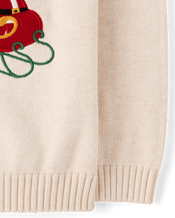 Boys Embroidered Sleigh Sweater - Tartan Remix - H/T VANILLA