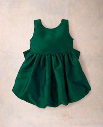 Girls Oversized Bow Bubble Dress - Marchesa Mini x Gymboree - NOBLE FOREST
