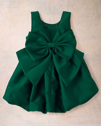 Girls Oversized Bow Bubble Dress - Marchesa Mini x Gymboree - NOBLE FOREST