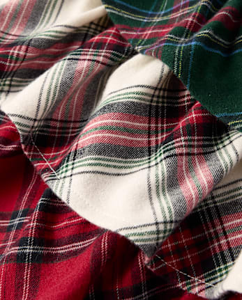 Girls Plaid Flannel Tiered Skort - Tartan Remix - FIR