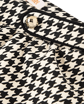 Girls Houndstooth Ponte Skort - Aspen Lodge - BLACK