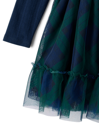 Girls Plaid Pointelle Tutu Dress - Tartan Remix - TIDAL
