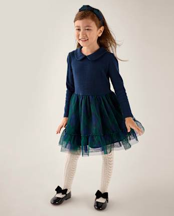 \Robe tutu à carreaux en pointelle pour fille - Tartan Remix\ - TIDAL