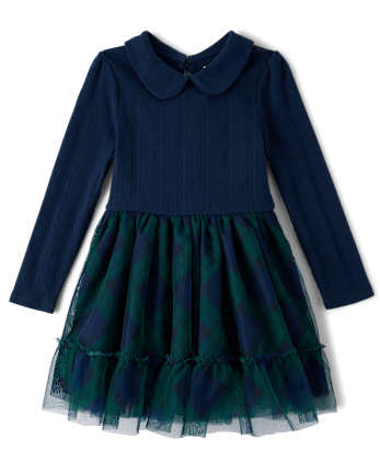Girls Plaid Pointelle Tutu Dress - Tartan Remix - TIDAL