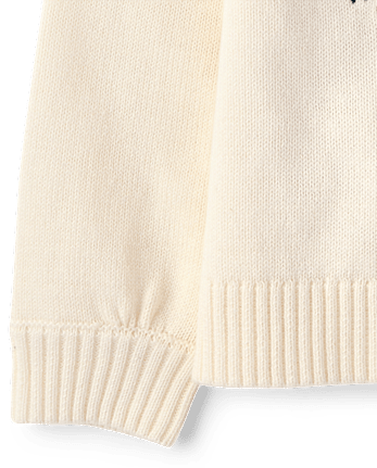 Girls Embroidered Train Sweater - The Polar Express x Gymboree - FAIR IVORY 1