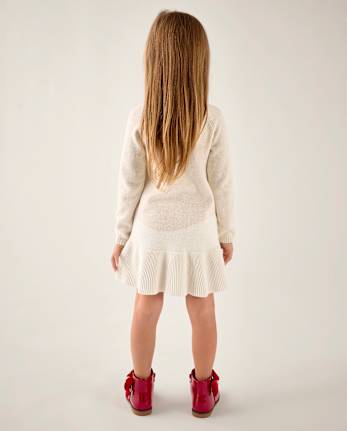 \Robe pull péplum brodée motif de Noël pour fille - Tartan Remix\ - H/T VANILLA