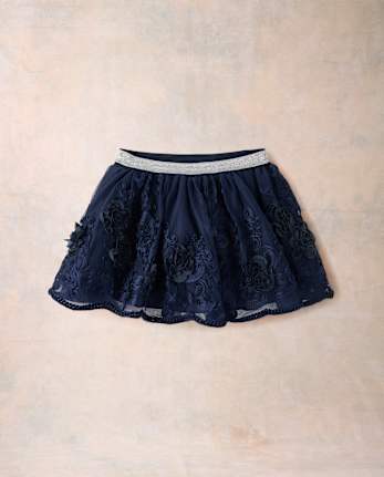 Girls Embroidered Corded Tutu Skirt - Marchesa Mini x Gymboree - NAVY SLATE