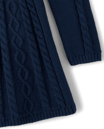 Girls Cable Knit Sweater Dress - Little Essentials - TIDAL