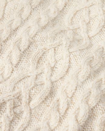 Girls Cable Knit Sweater - Little Essentials - FAIR IVORY