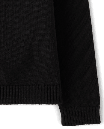 Girls Scalloped Cardigan - Little Essentials - BLACK