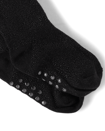 Girls Shimmer Tights - Little Essentials - BLACK