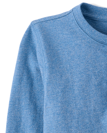 Boys Marled Henley Top - Little Essentials - H/T TRANQUILBLU