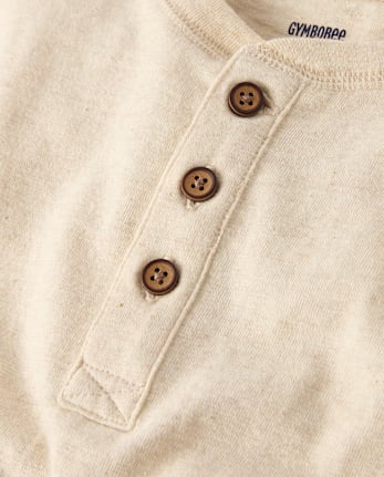 Boys Marled Henley Top - Little Essentials - H/T VANILLA