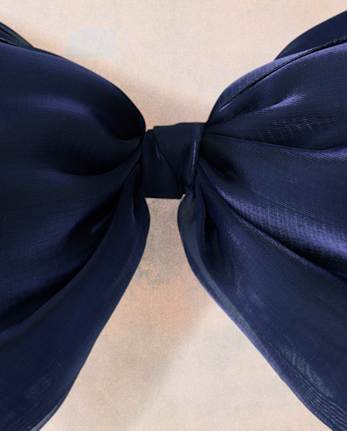 Girls Shimmer Oversized Bow Hair Clip - Marchesa Mini x Gymboree - NAVY SLATE
