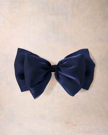 Girls Shimmer Oversized Bow Hair Clip - Marchesa Mini x Gymboree - NAVY SLATE