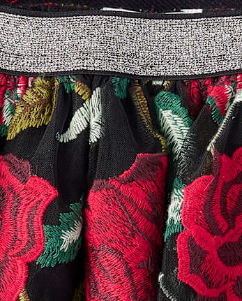 Girls Embroidered Floral Tulle Tutu Skirt - Marchesa Mini x Gymboree - BLACK