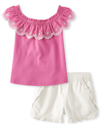 Girls Ruffle 2-Piece Outfit Set - Little Classics