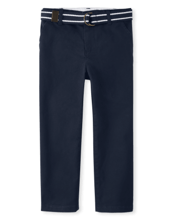 Boys Stain And Wrinkle Resistant Chino Pants 2-Pack - Uniform