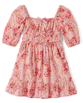 Girls Floral Dress 2-Piece Outfit Set - Country Charm