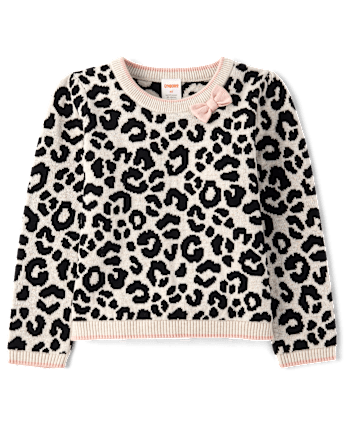 Girls leopard print jumper on sale