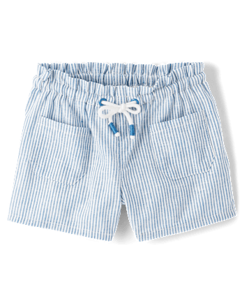 Girls Striped Eyelet 2-Piece Outfit Set