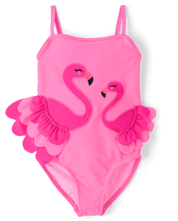 Girls Flamingo 2-Piece Swim Set - Swim