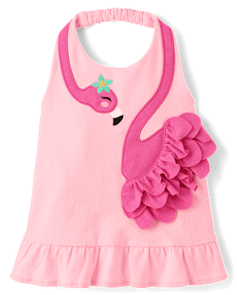 Girls Flamingo Ruffle 3-Piece Outfit Set - Seaside Palms