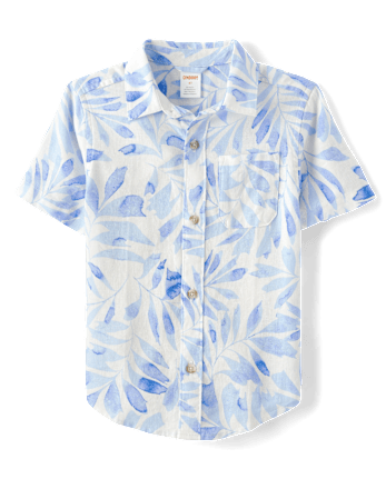Kids Palm Linen-Blend 2-Piece Outfit Set
