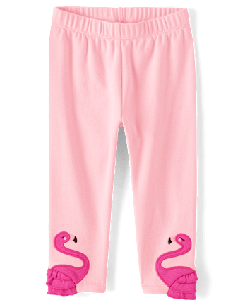 Girls Ruffle Flamingo 2-Piece Outfit Set - Seaside Palms