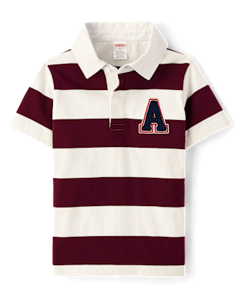 Kids Varsity Striped Rugby Polo 2-Piece Outfit Set - Campus Cuties