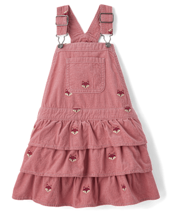 Girls Embroidered Fox 2-Piece Outfit Set - Highland Hills
