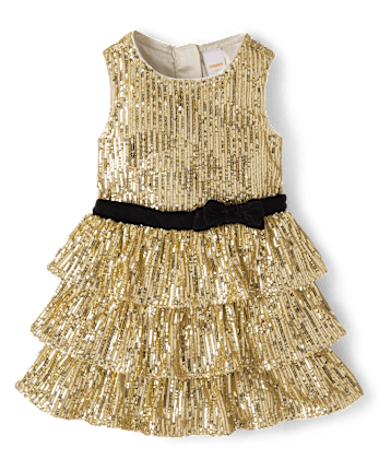 Girls Embellished Eyelash Cardigan And Sequin Dress 2-Piece Outfit Set - Royal Christmas