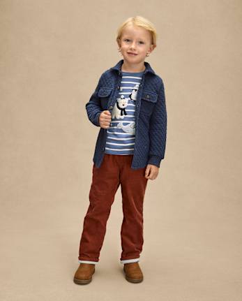 Boys Embroidered Polar Animals 3-Piece Outfit Set - First Frost