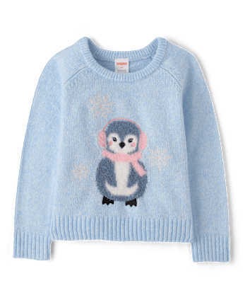 Girls Eyelash Penguin 2-Piece Outfit Set - First Frost